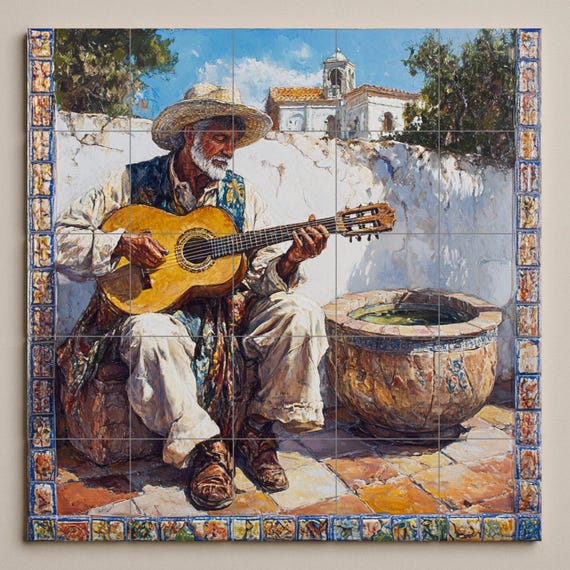 Mural de cerámica flamenca andaluza — vista 3