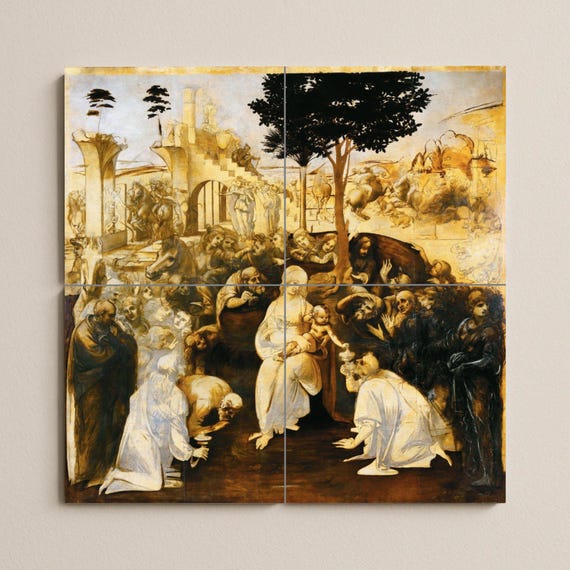 La Adoración de los Magos de Leonardo da Vinci — vista 2