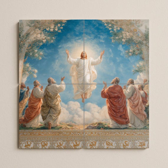 Mural de azulejos de la Ascensión de Cristo — vista 4