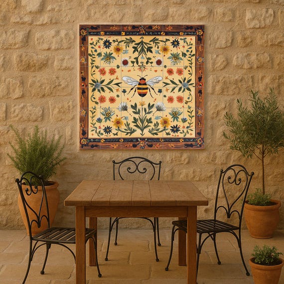 Mural esloveno con motivos de abejas — vista 4