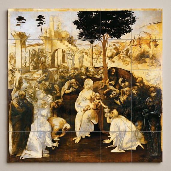 La Adoración de los Magos de Leonardo da Vinci — vista 3