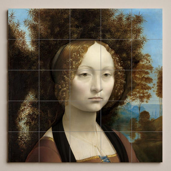 Mural de azulejos cerámicos Ginevra de’ Benci — vista 3