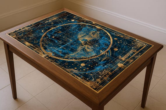 Mural de azulejos con mapa celestial — Mural cerámico de Cerámicas La Noria