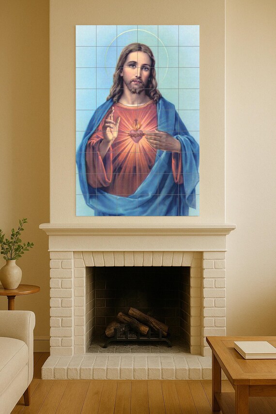 Mural cerámico del Sagrado Corazón de Cristo — vista 2