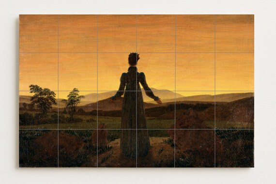 Mural de cerámica "Mujer ante el sol naciente" — vista 4