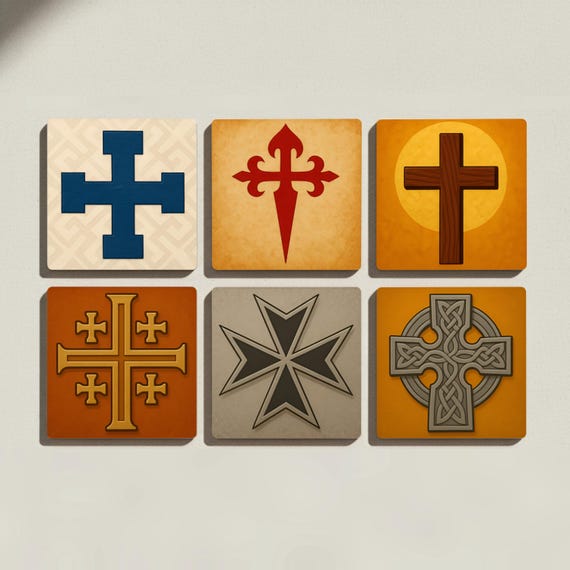Forma de cruz cristiana / Decoración religiosa histórica — vista 3