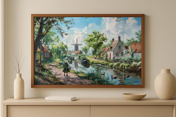 Mural romántico de la campiña holandesa — vista 4