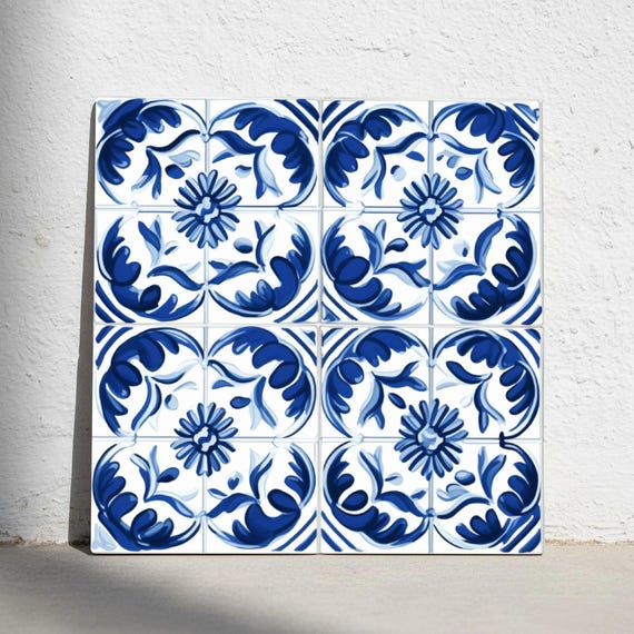 Coimbra portugués azul azulejo — Azulejo decorativo de Cerámicas La Noria