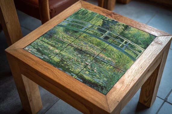 Mural de azulejos de cerámica con estanque de nenúfares — vista 2