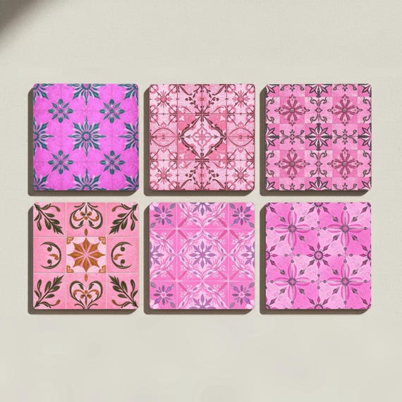 Vintage de azulejos rosas — vista 3