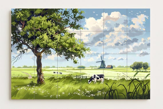 Mural de las llanuras doradas holandesas — vista 3