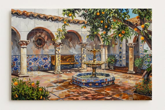 Mural de patio de claustro — vista 2