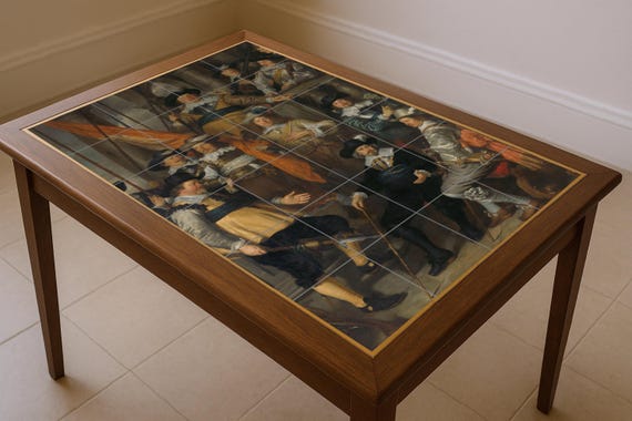 La reunión de la milicia — Mural cerámico de Cerámicas La Noria