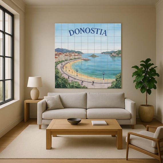 Cuadro decorativo de la bahía de Donostia La Concha — vista 4