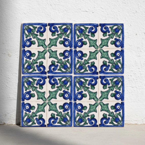Botánico Panel mediterráneo — Azulejo decorativo de Cerámicas La Noria