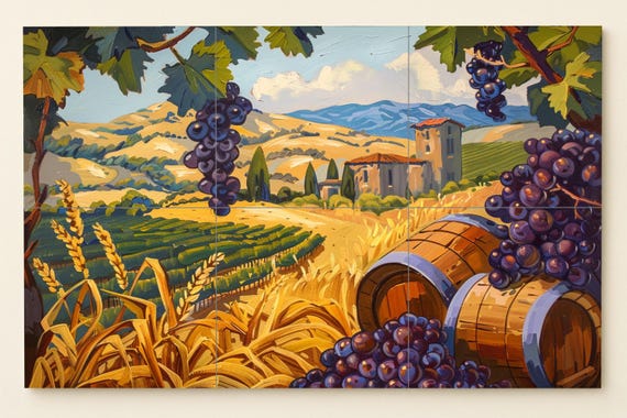 Mural de región vinícola — vista 3