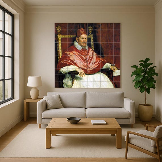 Mural de cerámica del Papa Inocencio X — Mural cerámico de Cerámicas La Noria