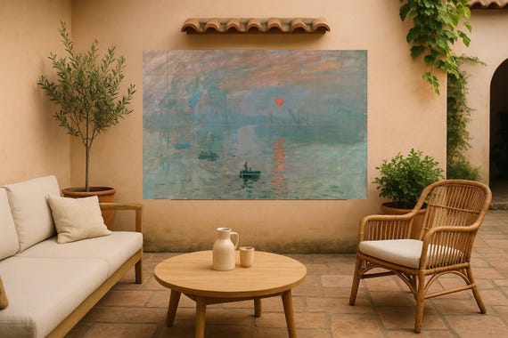 Mural de azulejos "Impresión de Monet — Mural cerámico de Cerámicas La Noria