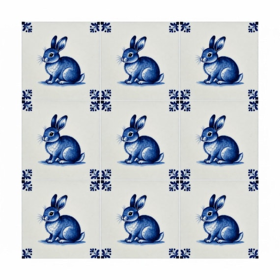 Rabbit en azul de Delft — vista 3