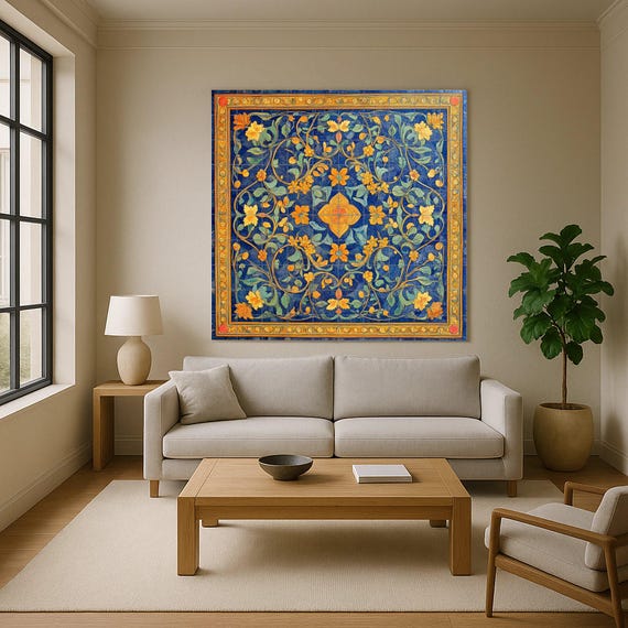 Mural de cerámica cloisonné georgiana — vista 2