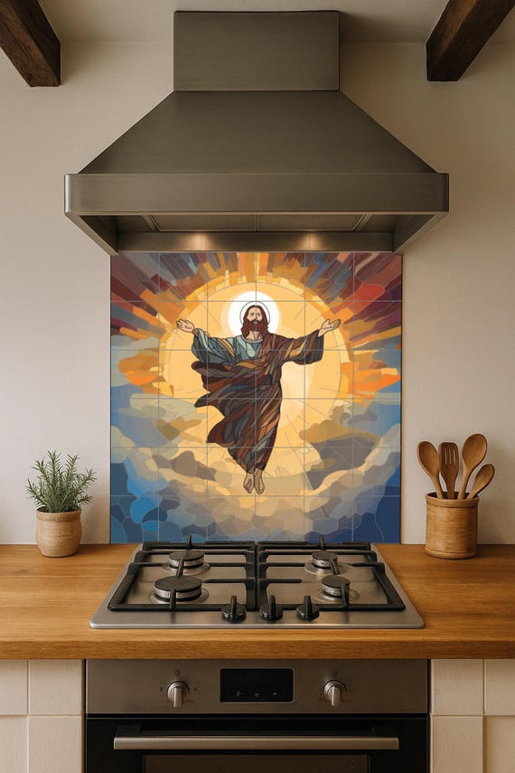 Mural de azulejos de Cristo Resucitado — vista 3