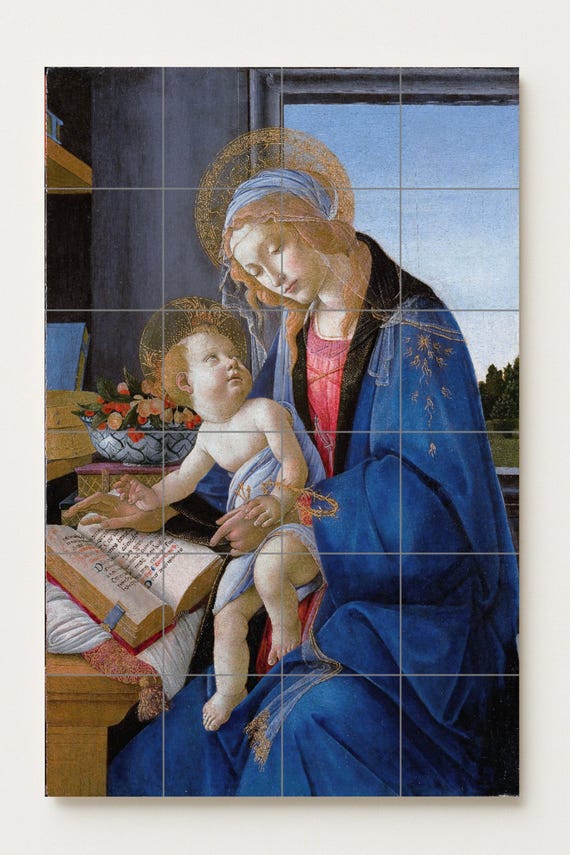 La Virgen y el Niño de Sandro Botticelli — vista 4