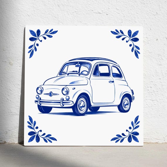 Milan vintage coche — Azulejo decorativo de Cerámicas La Noria