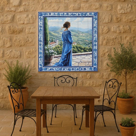 Mural cerámico "La Dama Azul" — vista 2