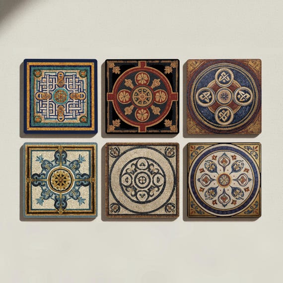 Mosaico cerámico cosmatesco — vista 3