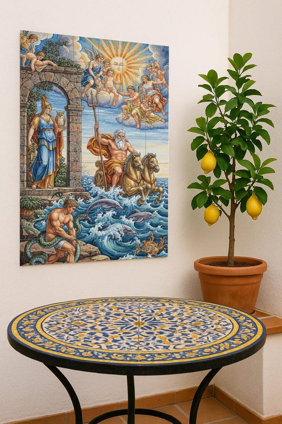Poseidón y Atenea