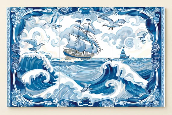 Mural del mar de Delft — vista 3