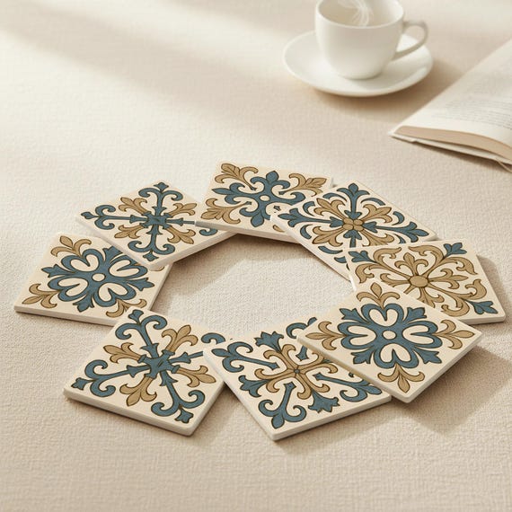 Mediterránea / Posavasos ornamentales para decoración de mesas, mesas — vista 4