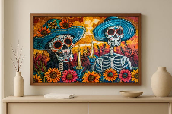 Mural romántico del Día de los Muertos — vista 2