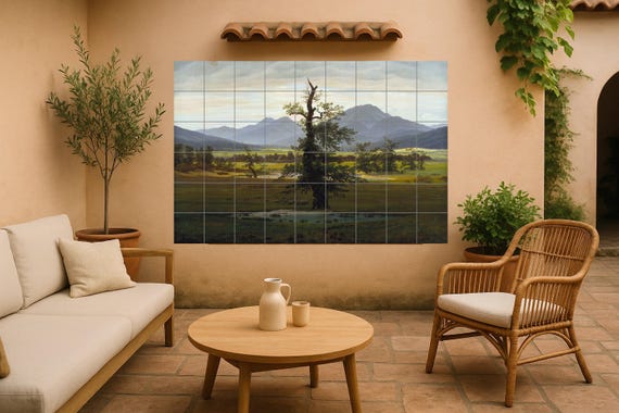 Mural de azulejos de cerámica El Árbol Solitario — vista 4