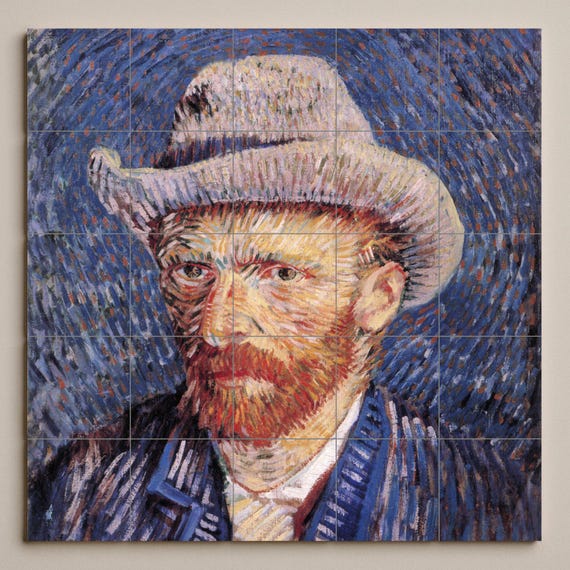 Mural de cerámica "Autorretrato con sombrero de fieltro" — vista 3