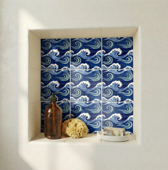 Ocean ola — Azulejo decorativo de Cerámicas La Noria