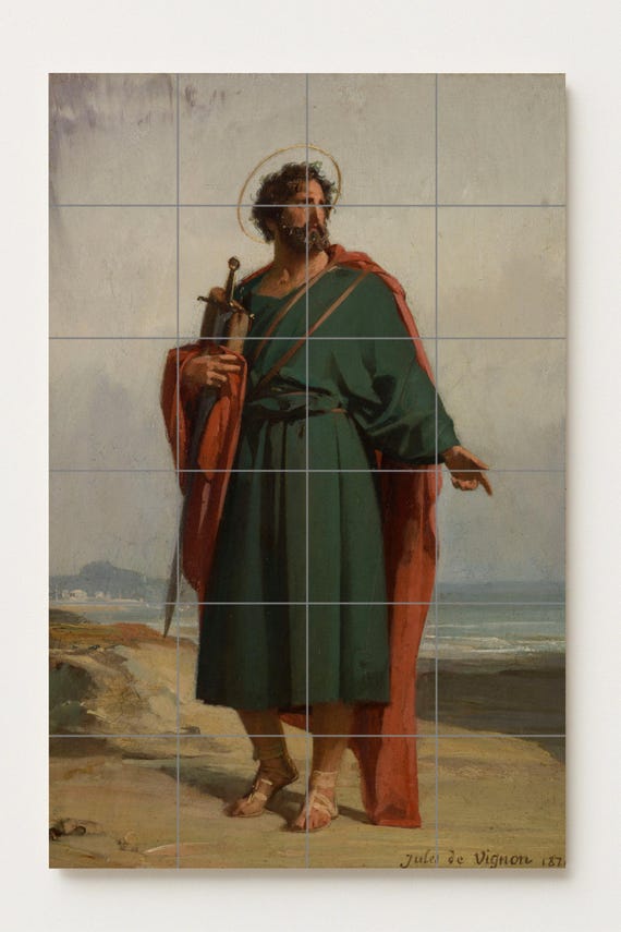 San Pablo Apóstol — Mural cerámico de Cerámicas La Noria