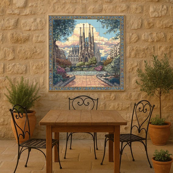 Mural de azulejos de la Sagrada Familia — vista 2