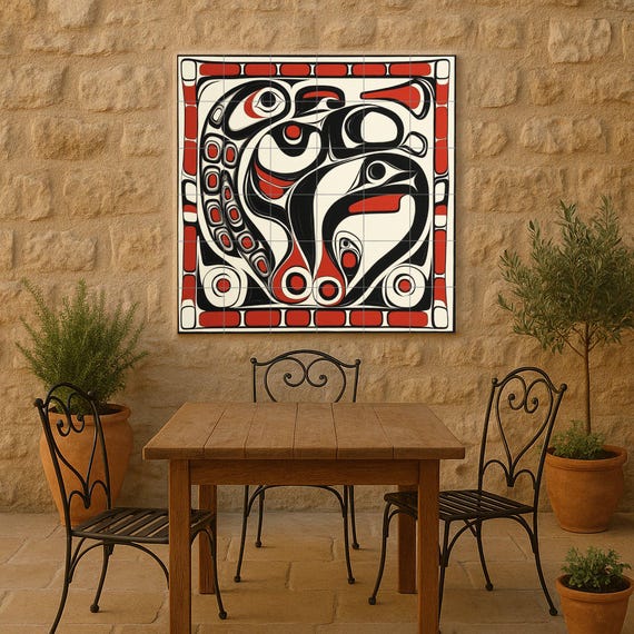 Mural cerámico de inspiración inuit