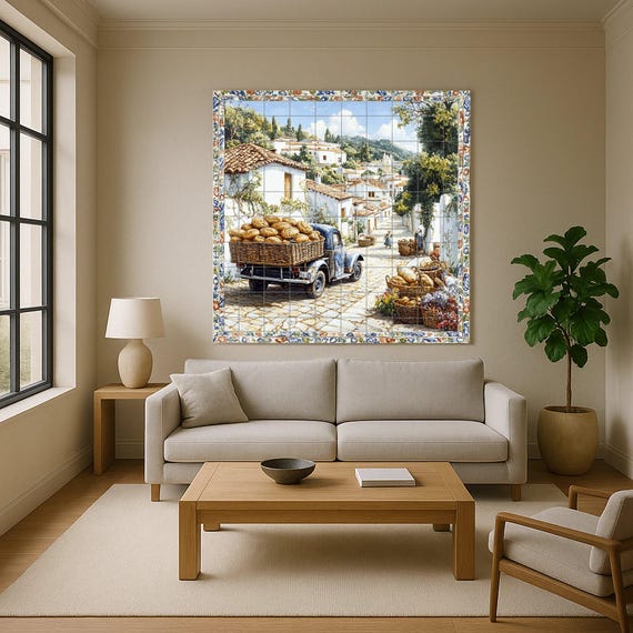 Mural cerámico de un pueblo del sur de Italia — vista 2