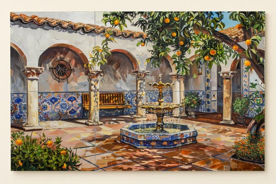 Mural de patio de claustro — vista 3