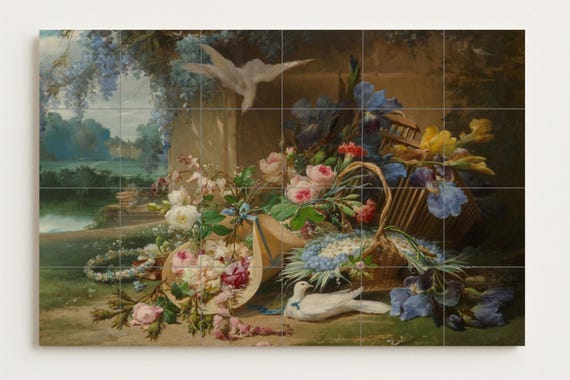 Mural de flores de bodegón — vista 2