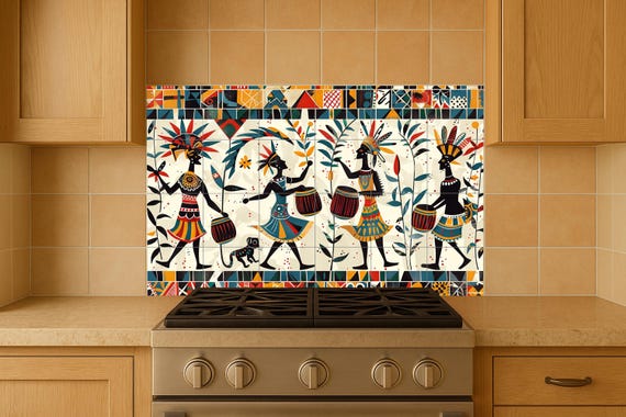 Mural tribal africano — vista 4