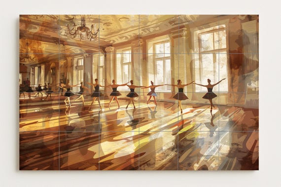 Mural de azulejos de ensayo de ballet — vista 2