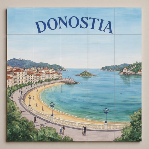 Cuadro decorativo de la bahía de Donostia La Concha — vista 3