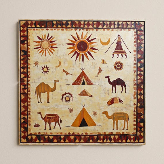 Mural cerámico del desierto de Mauritania — vista 2
