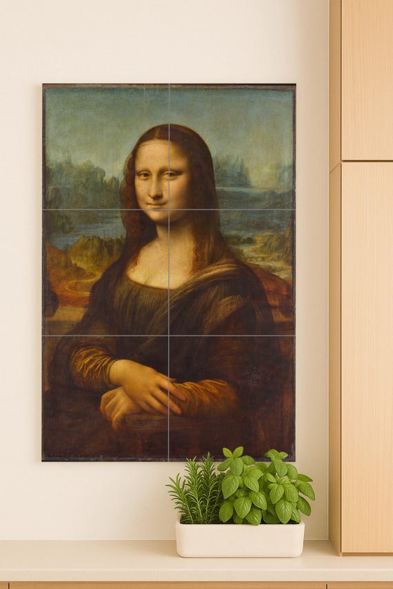 Mural de azulejos de cerámica de la Mona Lisa — vista 2