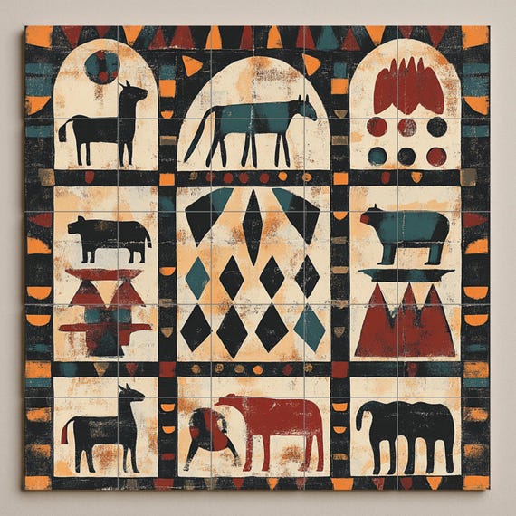Mural nubio sudanés — vista 3