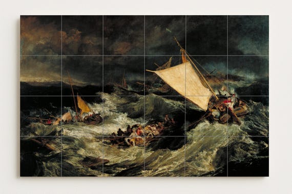 Mural de cerámica La balsa de la Medusa