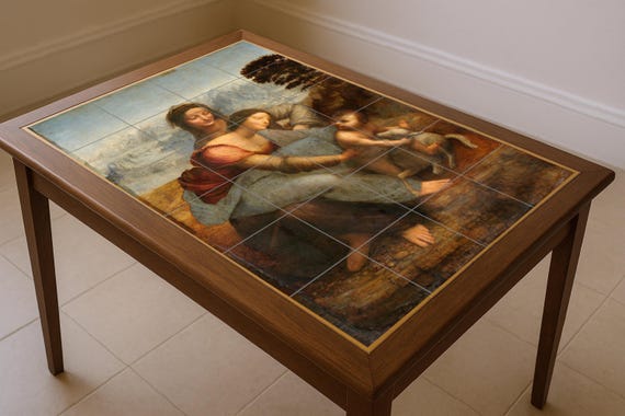 Mural de cerámica de la Virgen y el Niño con Santa Ana — vista 4